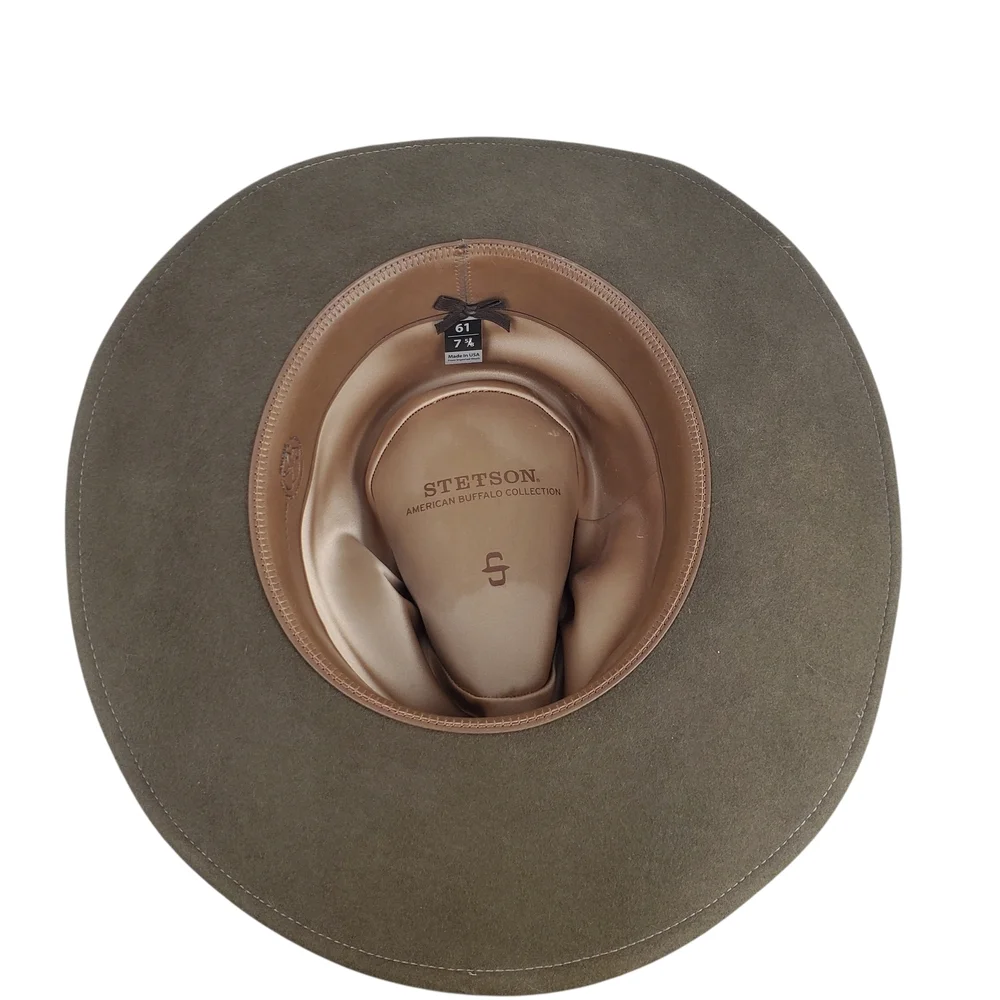 Stetson Rawhide XXX Buffalo Western Cowboy Hat. Mink. 61. NWOT - Picture 8 of 11